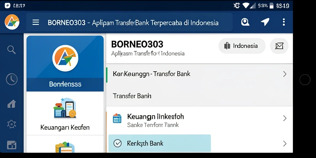 Tampilan antarmuka utama BORNEO303 untuk Transfer Bank yang mudah digunakan.