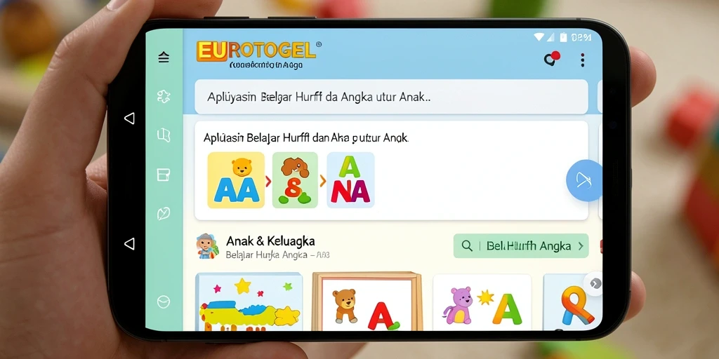 Screenshot antarmuka aplikasi Belajar Huruf Angka EUROTOGEL