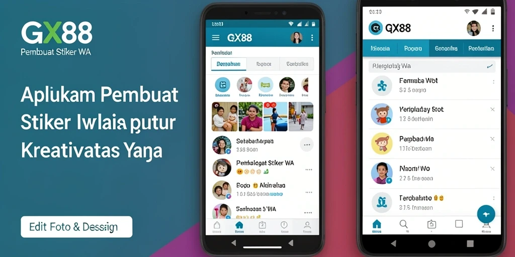 Antarmuka aplikasi GX88 untuk pembuatan stiker yang mudah digunakan.