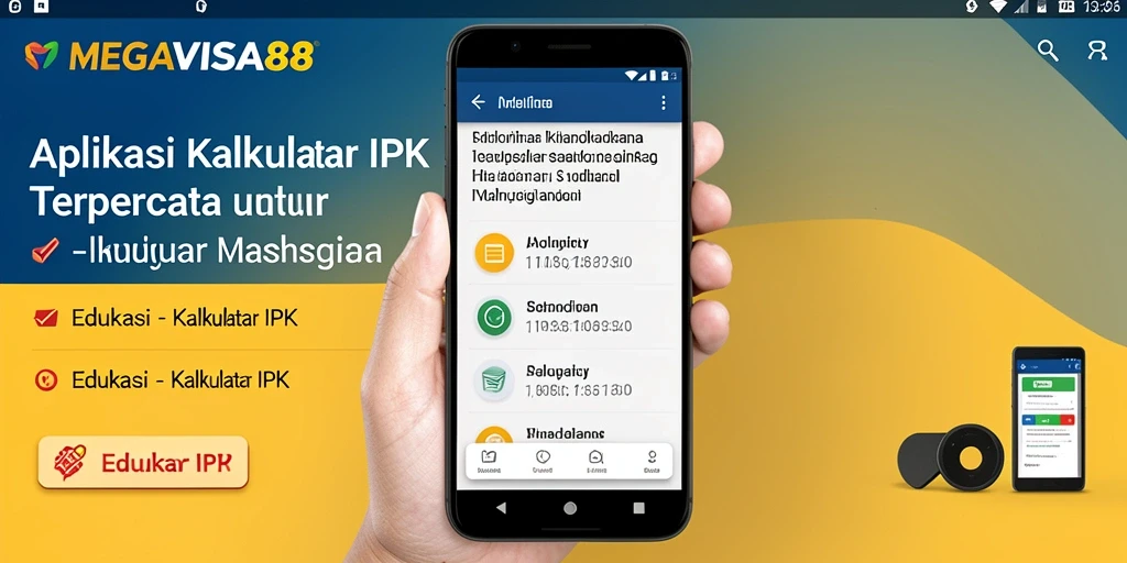 Tampilan antarmuka aplikasi MEGAVISA88 untuk Kalkulator IPK.