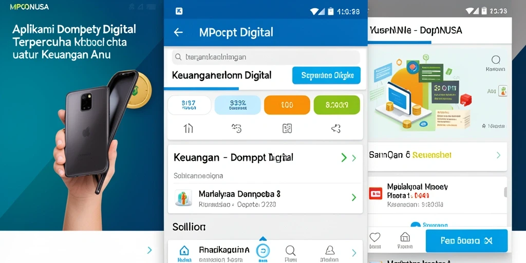 Tampilan antarmuka aplikasi MPONUSA yang mudah digunakan untuk pengelolaan keuangan.