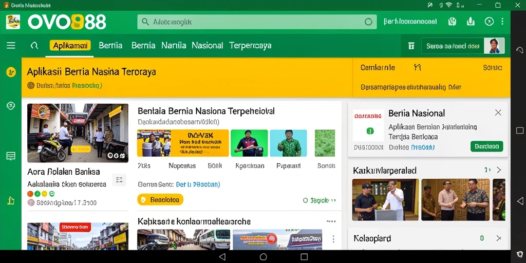 Tampilan antarmuka OVO88 yang sederhana dan informatif.