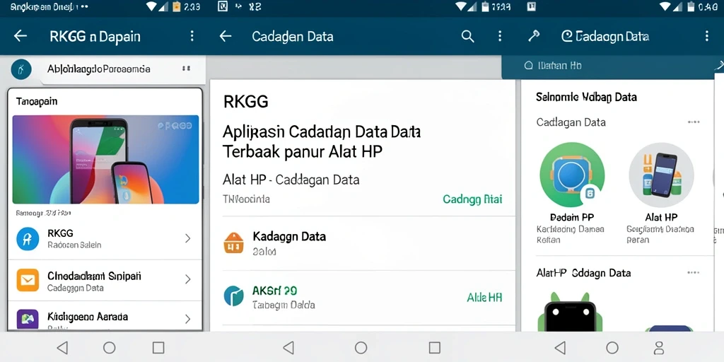Tampilan antarmuka RKGG untuk cadangan data yang sederhana dan efisien.