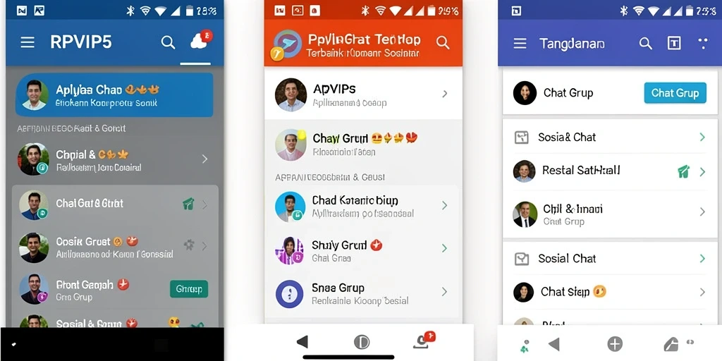 Tampilan antarmuka RPVIP5 yang sederhana dan intuitif untuk Grup Chat.